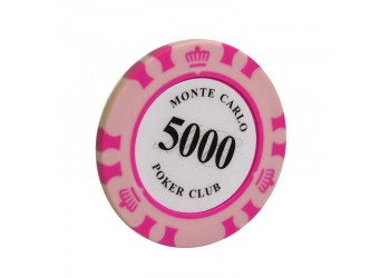 5 stuk Professionele Upscale Klei Casino Texas Poker Chips 14G waarde 5000